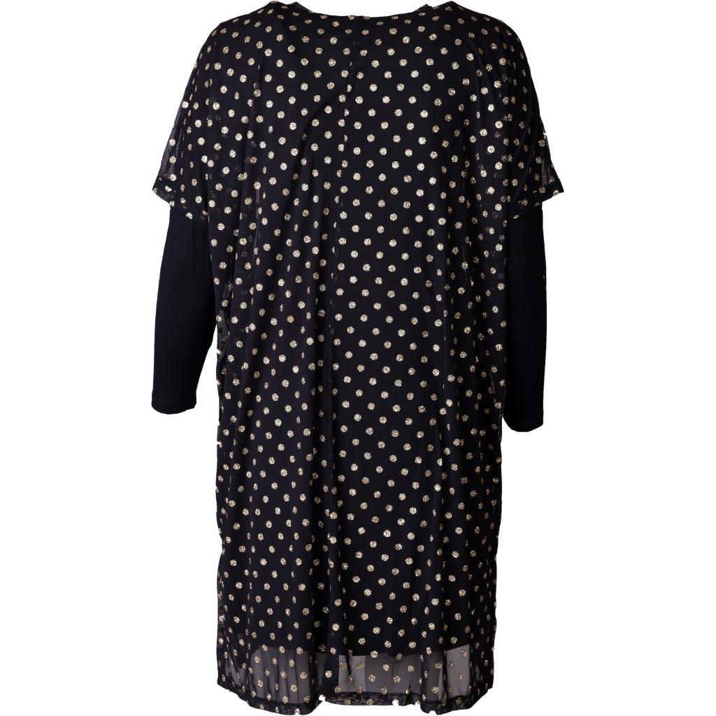Studio SAlma Dress Dress Black with gold dots