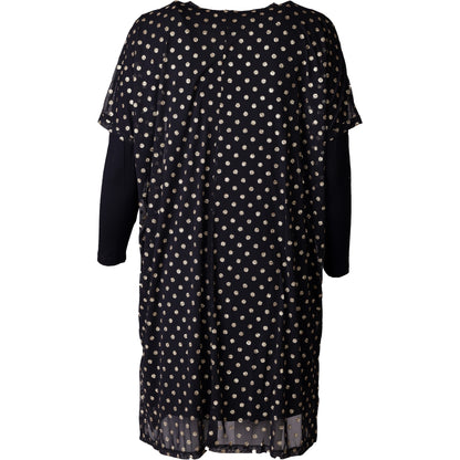 Studio SAlma Dress Dress Black with gold dots