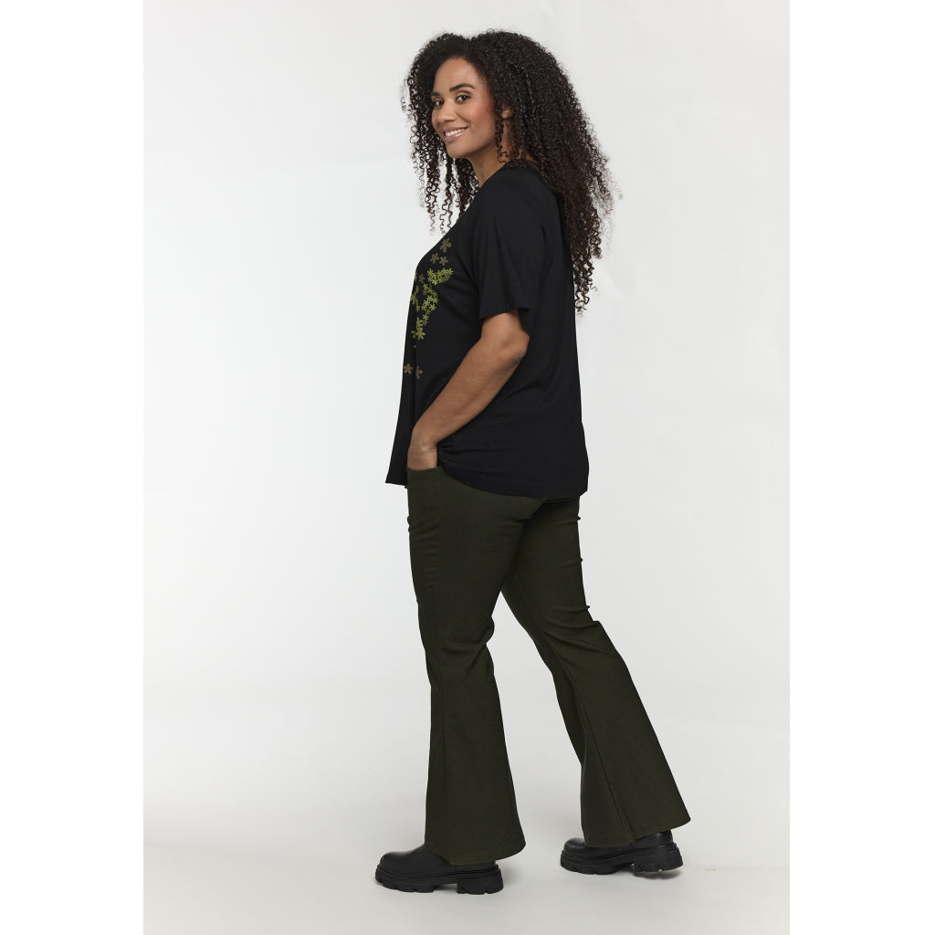 Studio SBella T-Shirt with print T-Shirt Black with Green