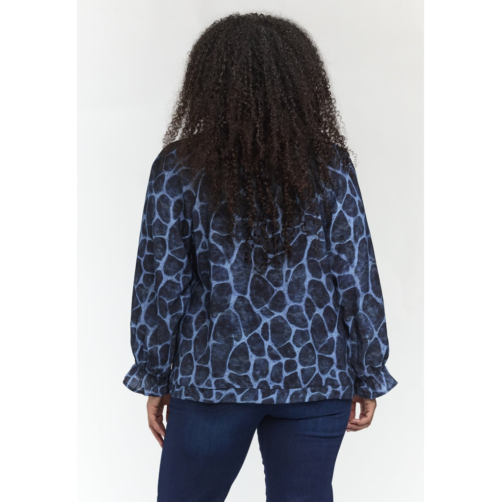 Studio SDasie Blouse with long sleeve Blouse Blue giraf
