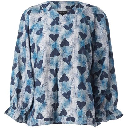 Studio SDasie Blouse with long sleeve Blouse Navy hearts