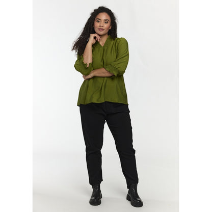 Studio SFeodora Blouse with smock neck Blouse Green
