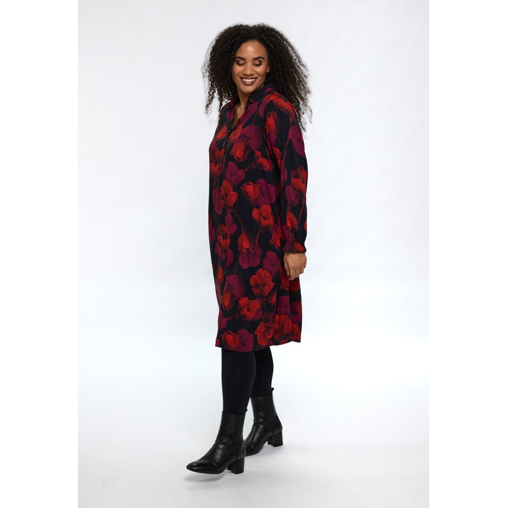 Studio SGunda Dress Dress Black with Red Flower