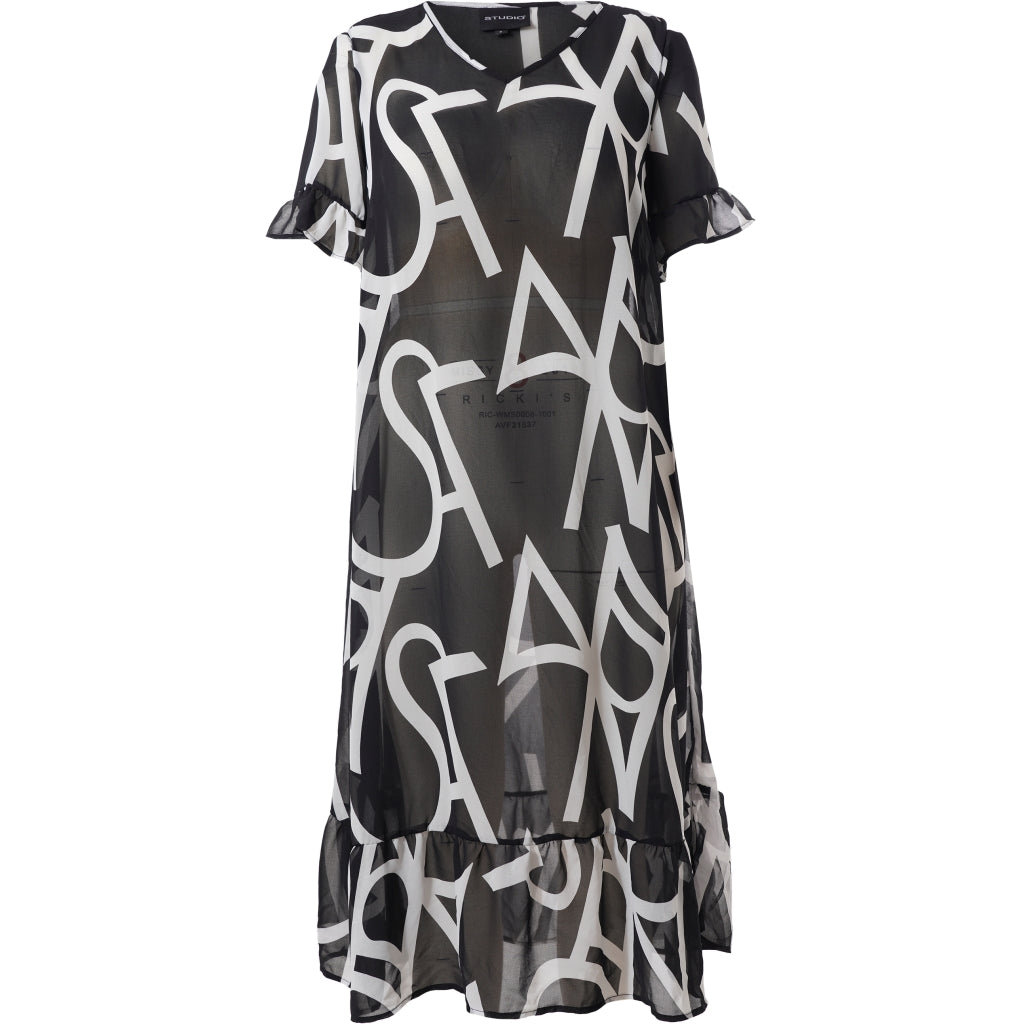 Studio SKarin Dress Dress Black with white hearts