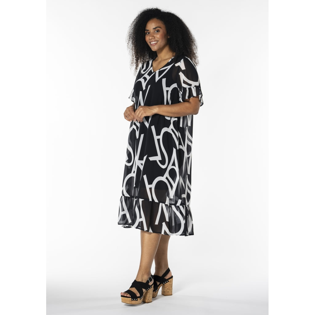 Studio SKarin Dress Dress Black with white hearts