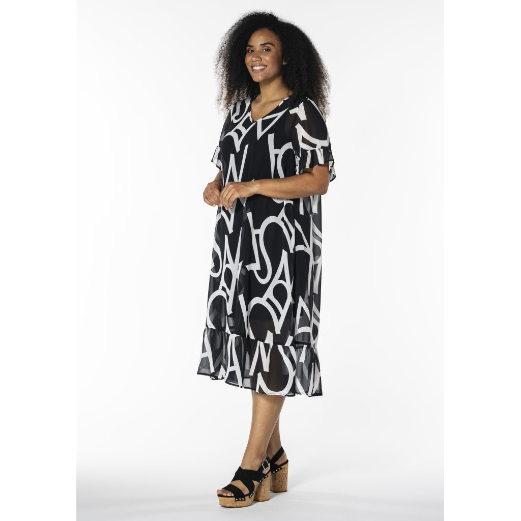 Studio SKarin Dress Dress Black with white hearts