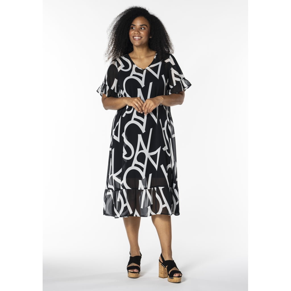 Studio SKarin Dress Dress Black with white hearts