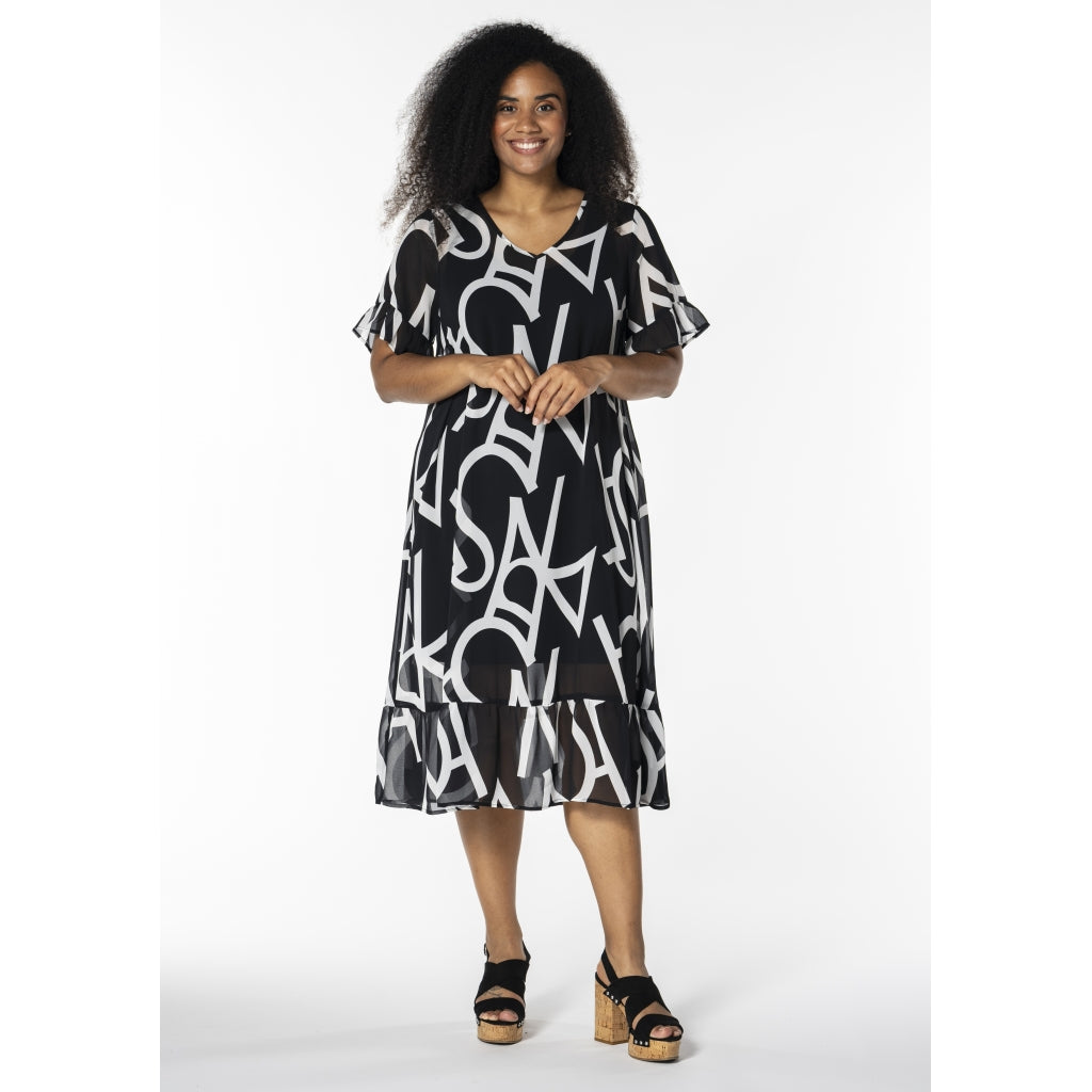 Studio SKarin Dress Dress Black with white hearts