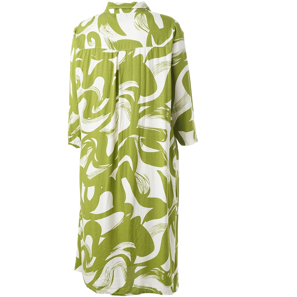 Studio SNelli Shirt Dress Shirt Dress Bright green with white design