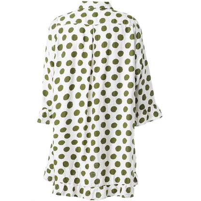 Studio SSilja Tunic Tunic White with green dots