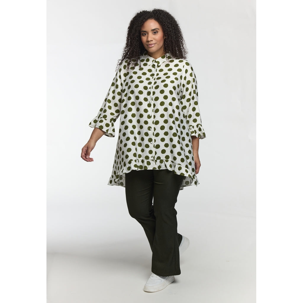Studio SSilja Tunic Tunic White with green dots