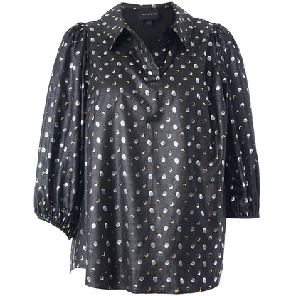 Studio STiff Shirt Shirt Black with silver/gold dots