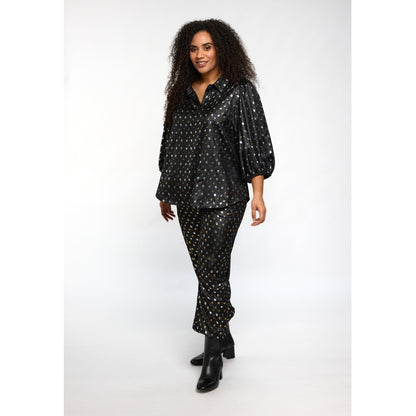 Studio STiff Shirt Shirt Black with silver/gold dots