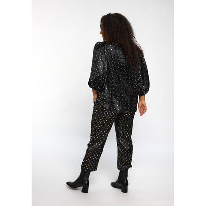 Studio STiff Shirt Shirt Black with silver/gold dots