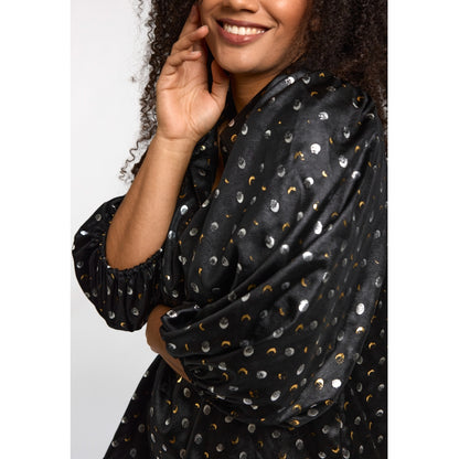 Studio STiff Shirt Shirt Black with silver/gold dots