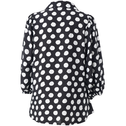 Studio STiff Shirt Shirt Black with white dots