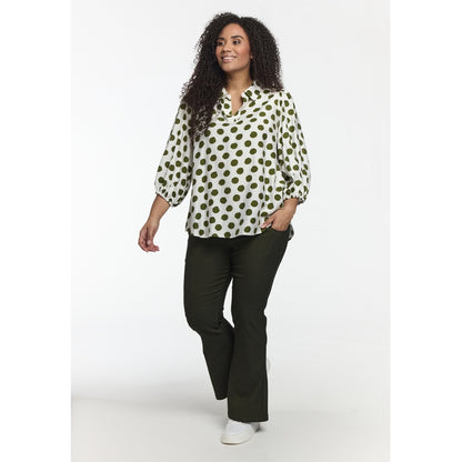 Studio STiff Shirt Shirt White with green dots
